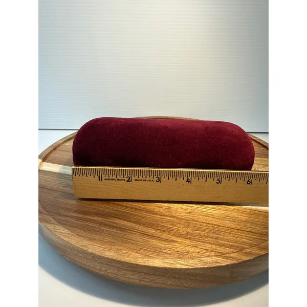 Gucci Burgundy Velvet Hardshell Sunglasses CASE ONLY Satin Lined Designer - Image 11