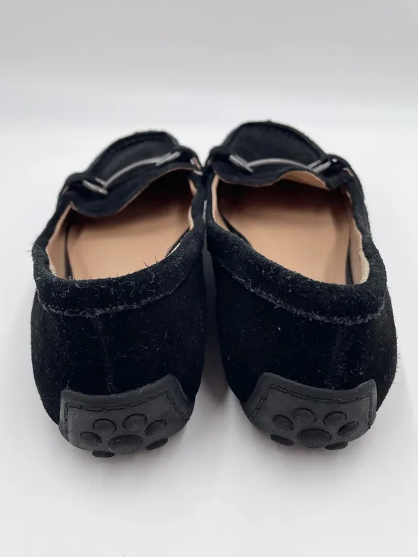 I Love Comfort Memo Tech Driving Loafers Flats Size 9.5 Black Suede Leather Shoe - Image 6