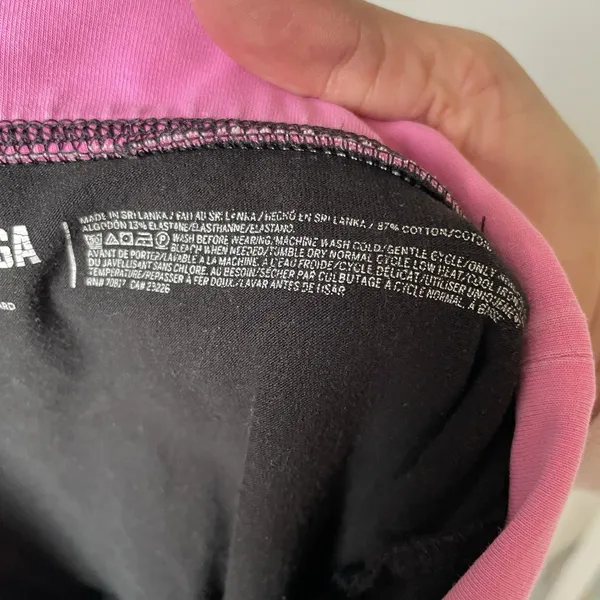 Vintage y2k 2000's Victoria's Secret PINK Fold Over Logo Flare Leggings Small - Image 9