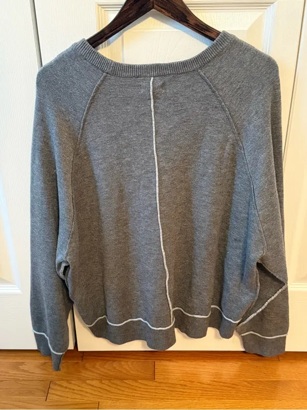 Anthropologie Pilcro Oaklyn Cozy Crewneck in Gray - Image 3
