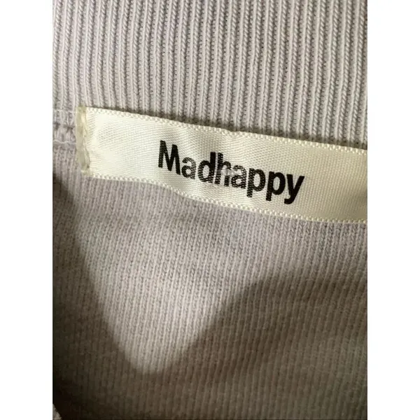 Madhappy classic cropped 100% cotton sweatshirt crew neck women's small - Image 5