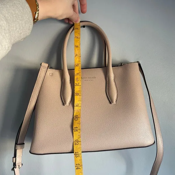 Kate Spade New York Eva Small Top Handle Crossbody‎ Bag Blush Pebbled Leather - Image 7
