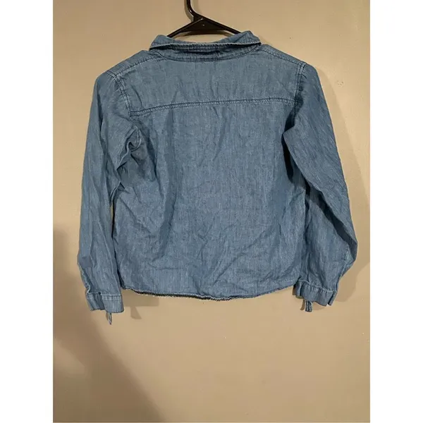 Samgami Baby Long Sleeve Button Up Top Size Medium Blue - Image 3
