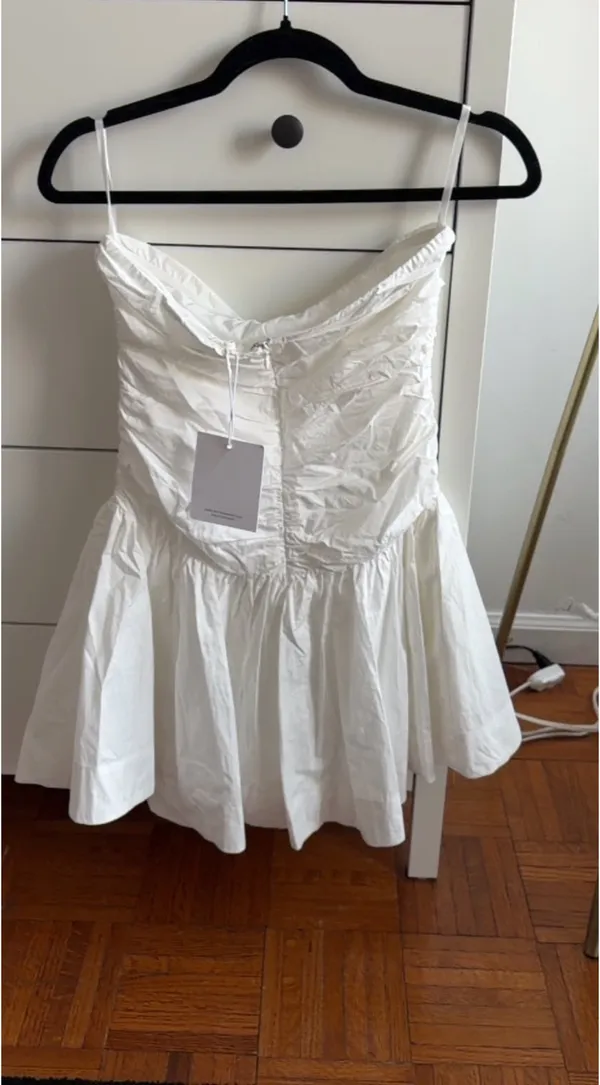 Revolve NIA Currant Dress White Strapless Mini Dress Size Small NWT - Image 3