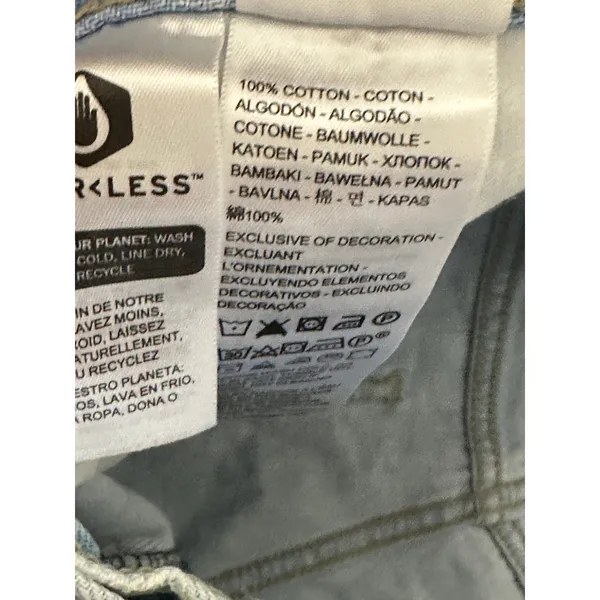 Levis Womens Low Pro Straight Light‎ Wash Denim Jeans Distressed Loose Size 30 - Image 6
