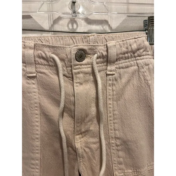 American Eagle Women 8 Regular Khaki Tan Elastic Waist Drawstring Jogger Pants - Image 2