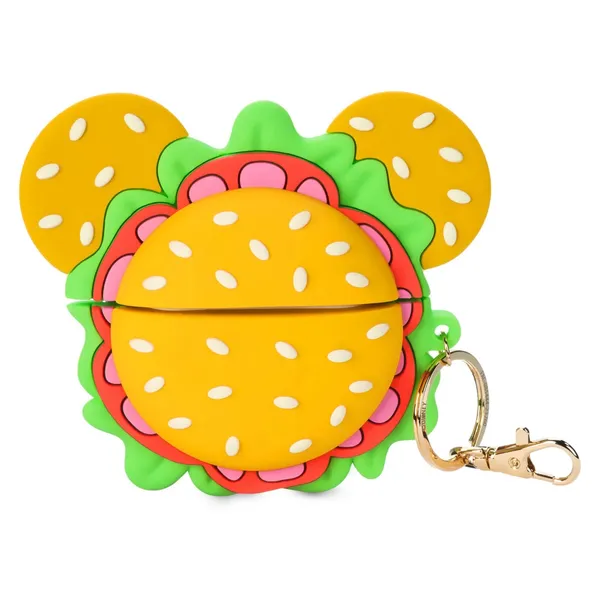 Disney parks EATS Mickey Mouse Burger AirPods Case Cover Keychain earbud - Image 2