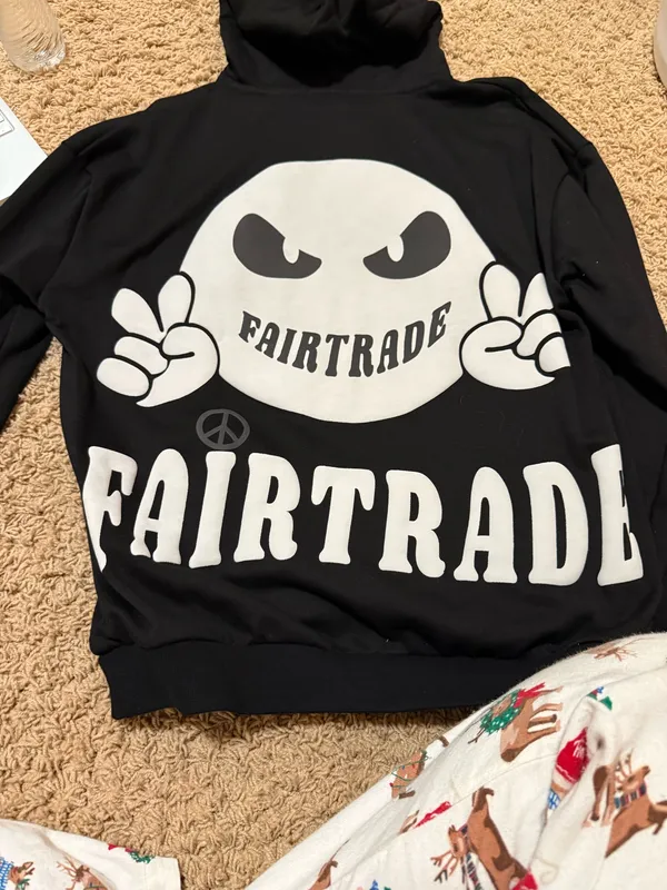 Fair Trade Hoodie Black - Image 2