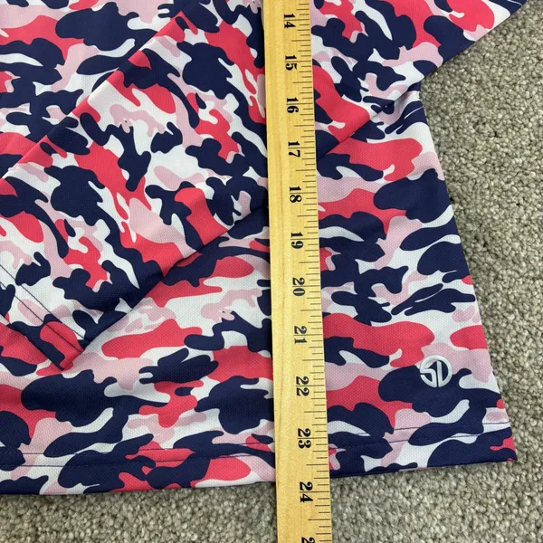 Straight Down Pulido Digital Camo 1/2 Zip Pullover Womens M Patriotic Preppy Top - Image 5
