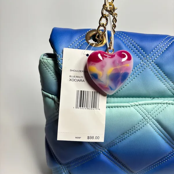 Betsey Johnson Ciara Quilted Shoulder Bag in Blue Multi Ombré - Image 4