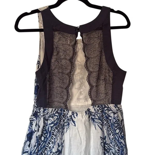 Free People Russian Plate Blue Lace‎ Back Hi-Low Dress Women's Small boho - Image 9