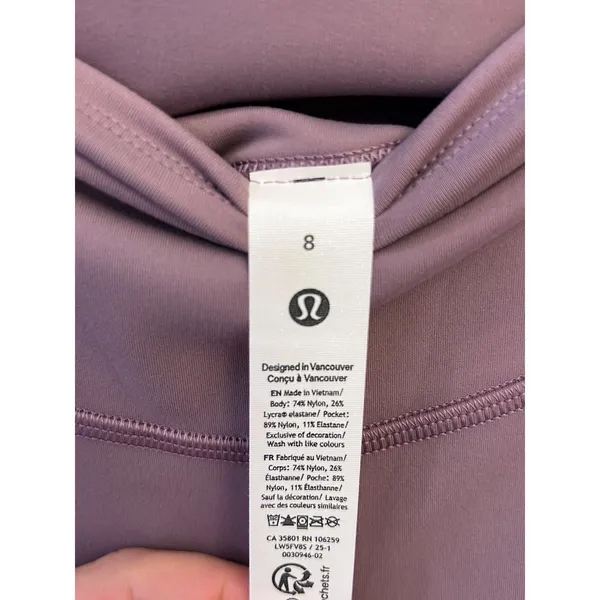 Lululemon Wunder Under SmoothCover High-Rise Tight 25" Size 8 Lavender Lux NWT - Image 11