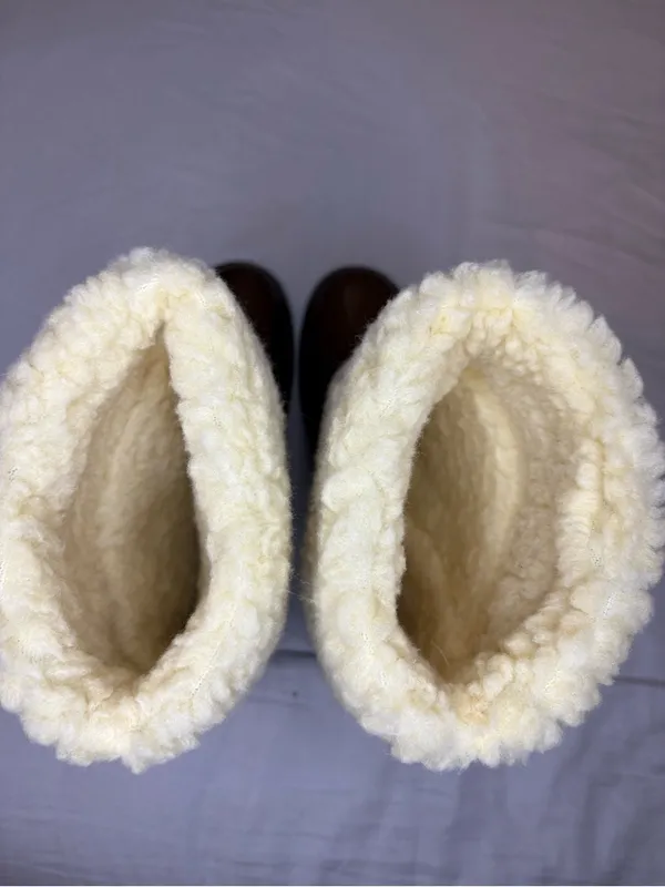Vintage 70s Andrew Geller Rain Snow Boots Size 6 Fleece Lined Made USA - Image 9