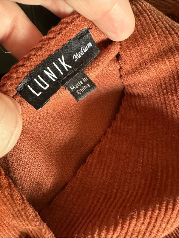 Dry Goods Rust Corduroy Button-Up Mini Dress - Image 3