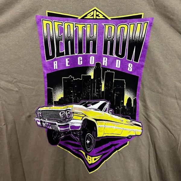 Death Row Records Hip Hop Tan Tshirt size 2X - Image 3