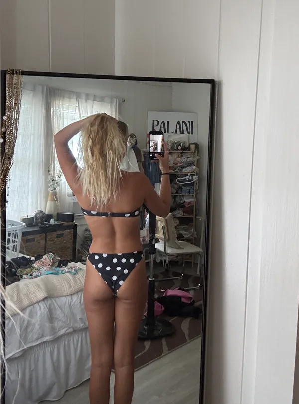 Black And White Polka Dot Halter Size XS - Image 6