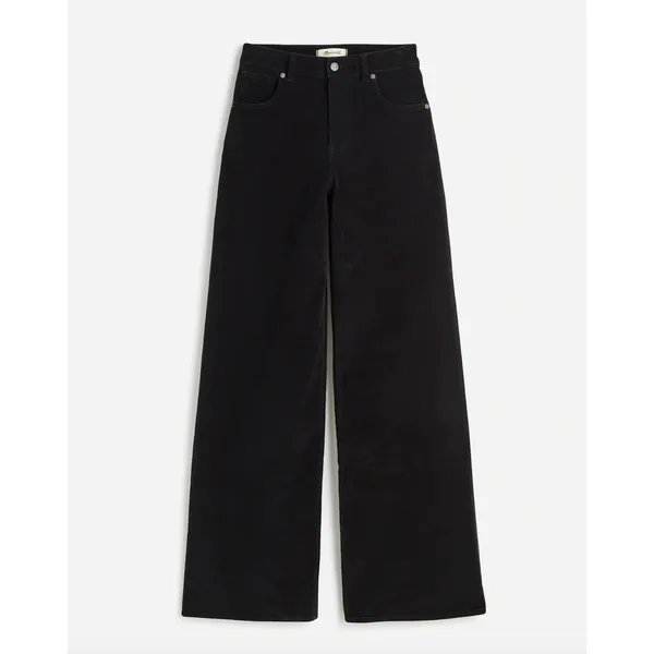 Madewell Superwide Leg Pants Corduroy Black High Rise Stretch Cotton US 25 NWT - Image 6