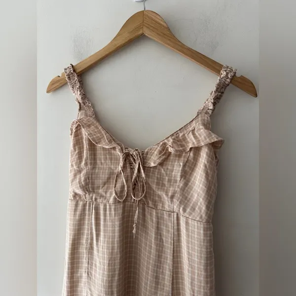 American Eagle Cream Pink Ruffle‎ Mini Dress - Image 5