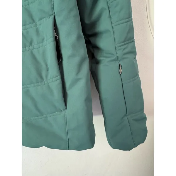 Obermeyer Tuscany II Women's Insulated Ski Jacket Coat Green Fur Trim Size 8 - Image 5