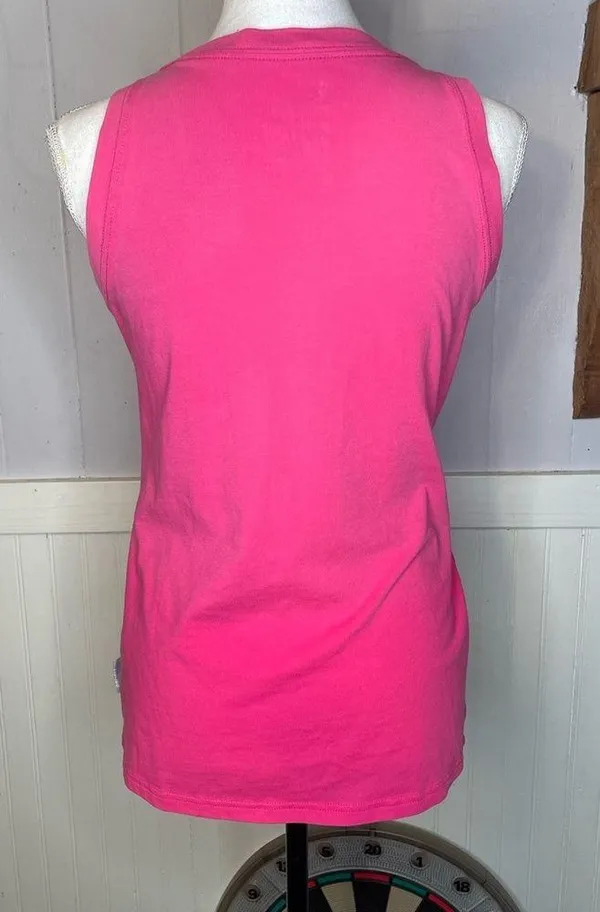 Nike tank Dri-fit cotton tee pink Nike logo size M - Image 5