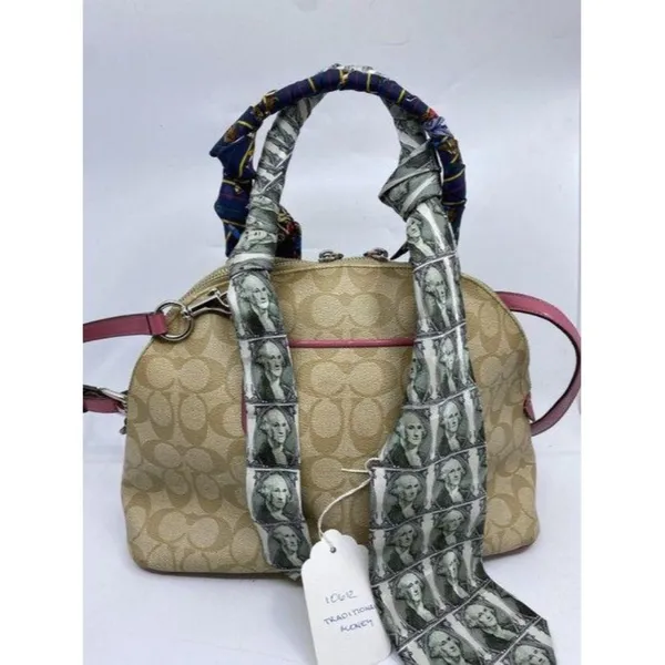 coach customized tan and multicolor cross body bag - Image 2