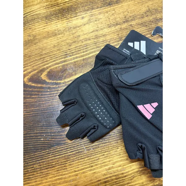 Adidas Black‎ And Pink Training Gloves Size Large - Image 4