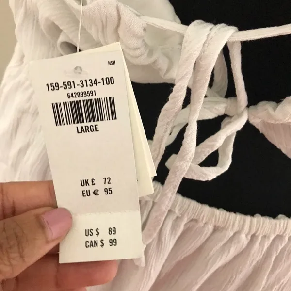 Abercrombie & Fitch White Strappy Maxi Dress NWT - Image 8