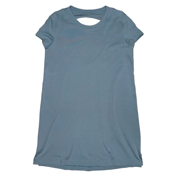 NWOT Lululemon Day Tripper Mini Dress Pima Cotton Blue Open Back Size 4 - Image 7