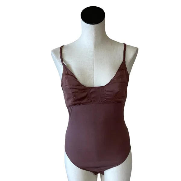 NWOT Intimately By Free People Ribbed Silky Bodysuit Small - Image 2