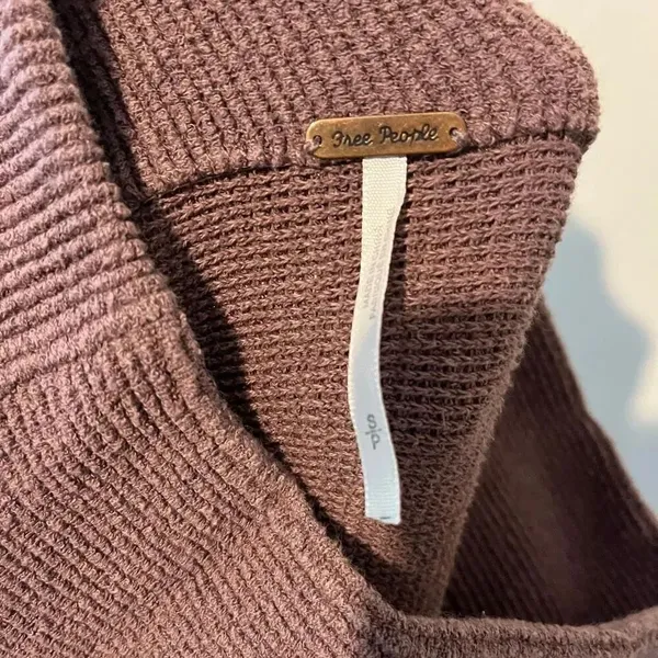 Free People Ottoman Slouchy Tunic Size Small oversized sweater ribbed knit mock - Image 7