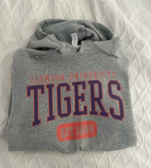 Clemson Sweatshirt Gray Size M - Image 2
