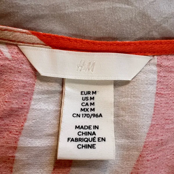 H&M women Wrap dress‎ - Orange/Zebra Size Medium - Image 2