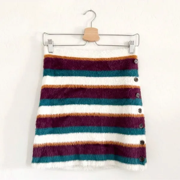 NWT Free People Ciara Sweater Mini Skirt / Fig Jam Combo Size M - Image 2