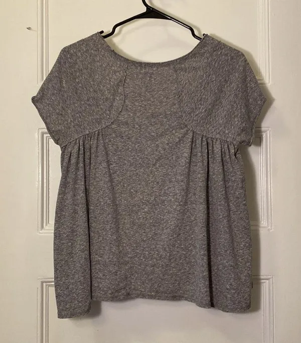 Free People We the Free | Nori Drapey Scoop Neck Short Sleeve T-Shirt Gray Sz XS - Image 7