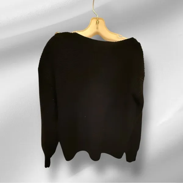 Philosophy‎ Boat Neck Sweater with Large Buttons - Image 4