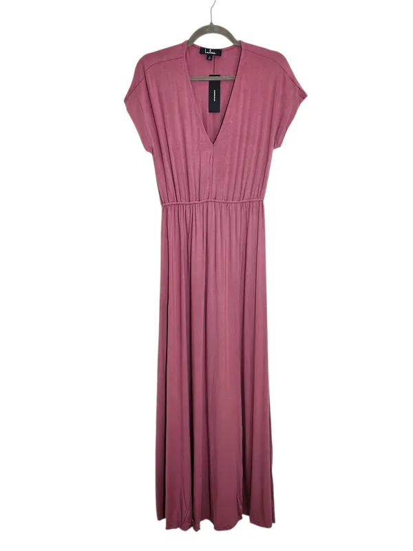 Lulus Pink Short Sleeve Boho Maxi Dress Size Small NWT Casual Wedding Guest - Image 2