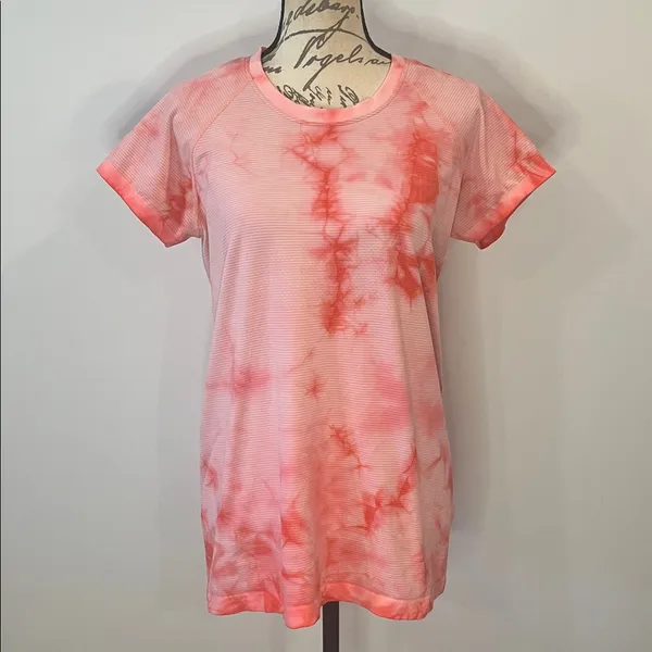 Lululemon Swiftly Tech 2.0 short sleeve top in raspberry cream marble dye 12 - Image 3