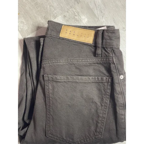 PacSun Dad Jeans Denim Womens 23‎ Green High Waist Straight Button Fly Z-339 - Image 9