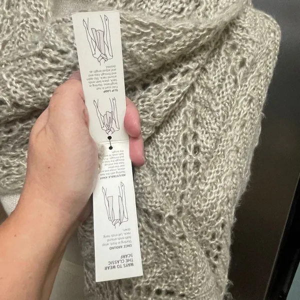 NEW The Limited Sweater Scarf Winter Metallic Versatile - Image 4