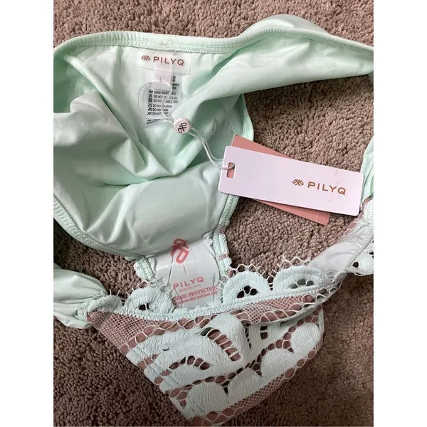 New. Pilyq azura lace fanned full bikini bottom. Small - Image 7