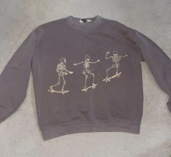 Urban Outfitters Project Social T Skateboard Skeletons Sweatshirt - Image 2