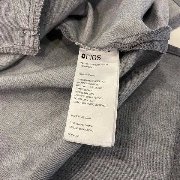 FIGS Casma Scrub Top in Graphite Size 4XL - Image 4