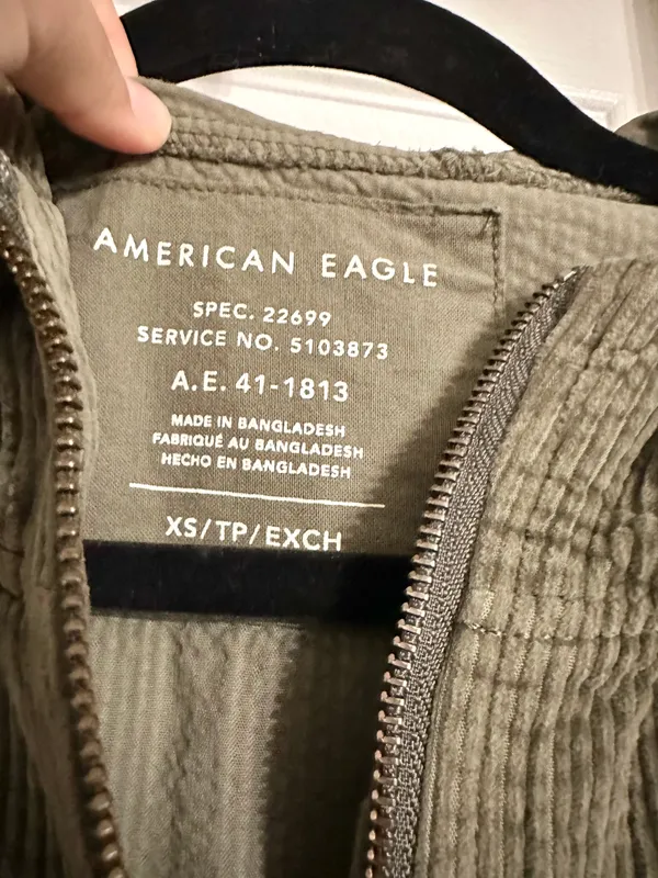 American Eagle Cropped Corduroy Jacket - Image 2