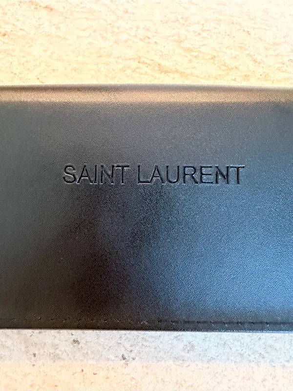 Saint Laurent Black Oval Sunglasses - Image 10