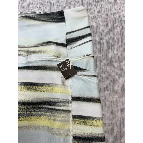 DSG Womens Cold Weather Compression High-Rise Leggings Abstract Stripe Yellow M‎ - Image 3