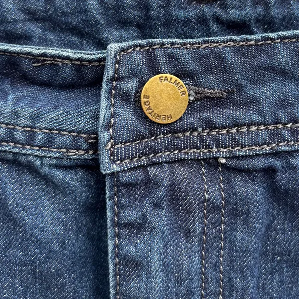 ChouYaTou Blue Denim Mini Skirt XL Cotton Blend - Image 3