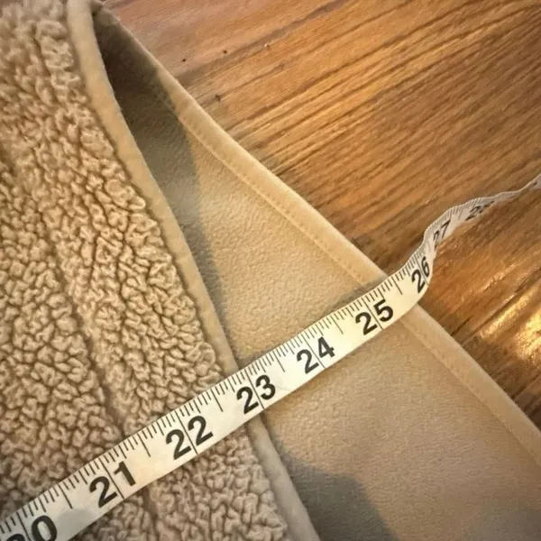 Lou & Grey Loft tan Sherpa oversized pullover fleece large - Image 8