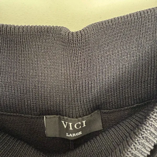 Vici Women’s Large Black Tie Front Dress Jogger Pants - Image 3