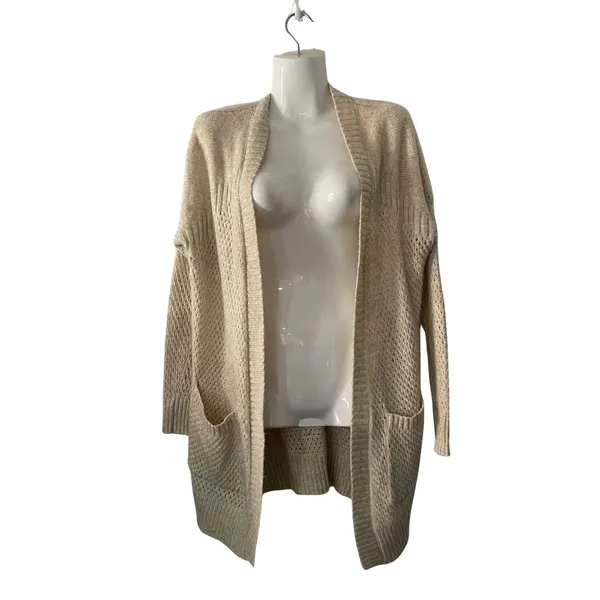 American Eagle Outfitters Pocket Open Front Knit Cardigan Sweater S Oversized - Image 2