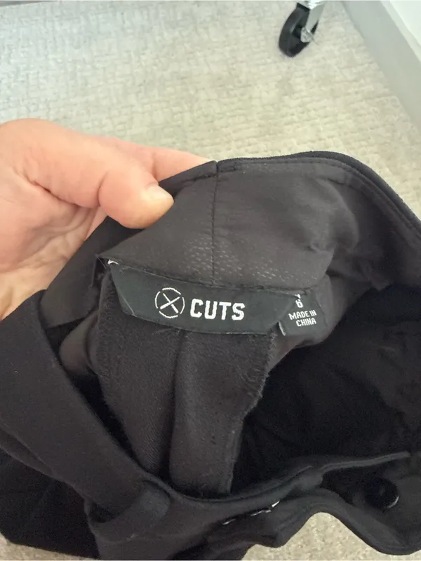 CUTS Essential Pants Black Wide Leg Pintuck Trousers Size 6 - Image 6